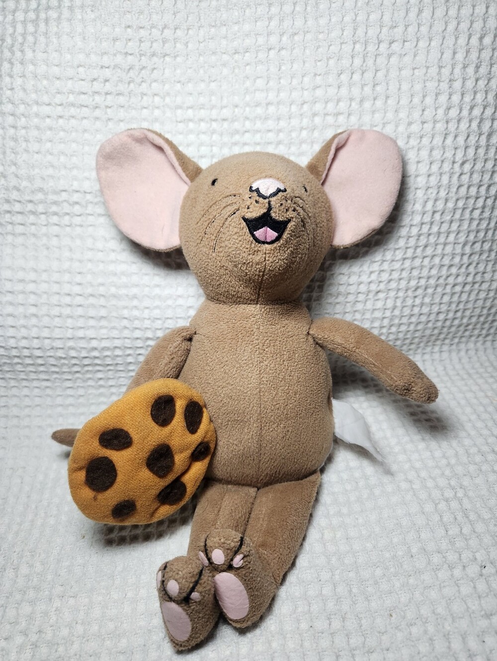Plush Brown Mouse Holding Cookie Plush Toy - If You Give A Mouse A Cookie